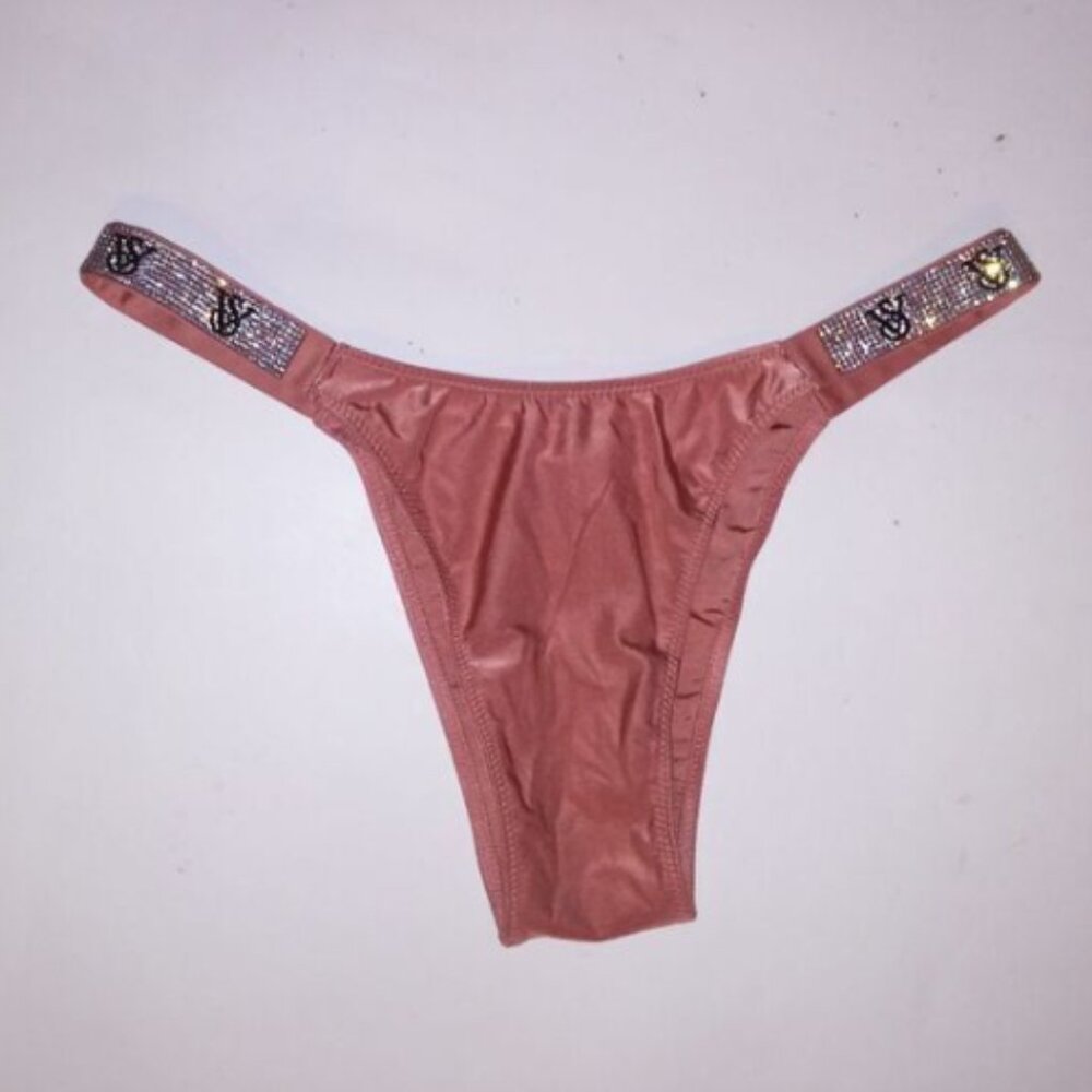 Victoria Secret Brazilian Panty Satin Shine Logo Strap Small